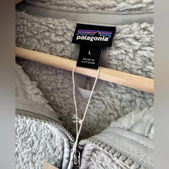 NWT Patagonia Women's Los Gatos 1/4-Zip Fleece Jacket Salt Grey - Size L - Picture 4 of 7